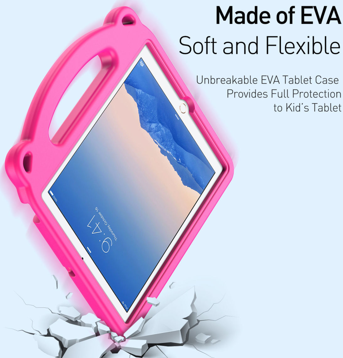 Dux Ducis Panda Apple iPad 9.7 Kinder Tablethoes met Handvat Roze afbeelding 4