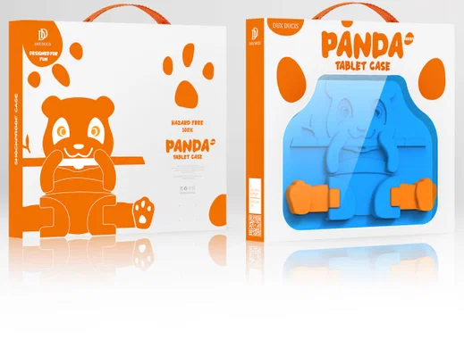 Dux Ducis Panda Apple iPad 10.2 Kinder Tablethoes met Handvat Blauw afbeelding 15
