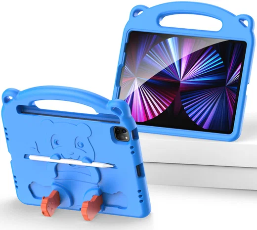 Dux Ducis Panda iPad Air (2020)/Pro 11 Kinder Tablethoes Handvat Blauw afbeelding 2