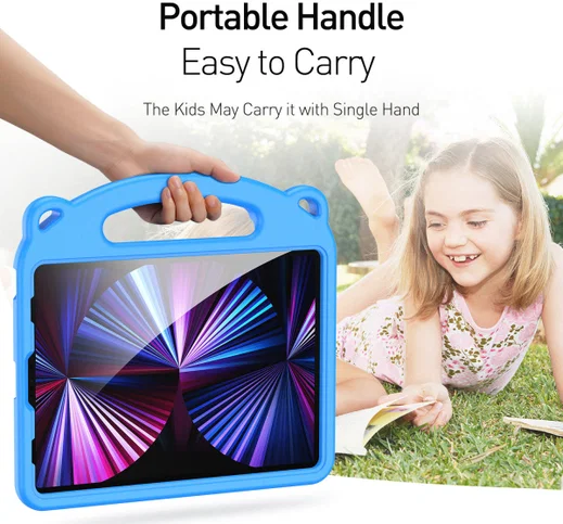 Dux Ducis Panda iPad Air (2020)/Pro 11 Kinder Tablethoes Handvat Blauw afbeelding 6