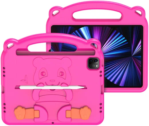Dux Ducis Panda iPad Air (2020/2022) / Pro 11 Kinder Tablethoes Roze afbeelding 1