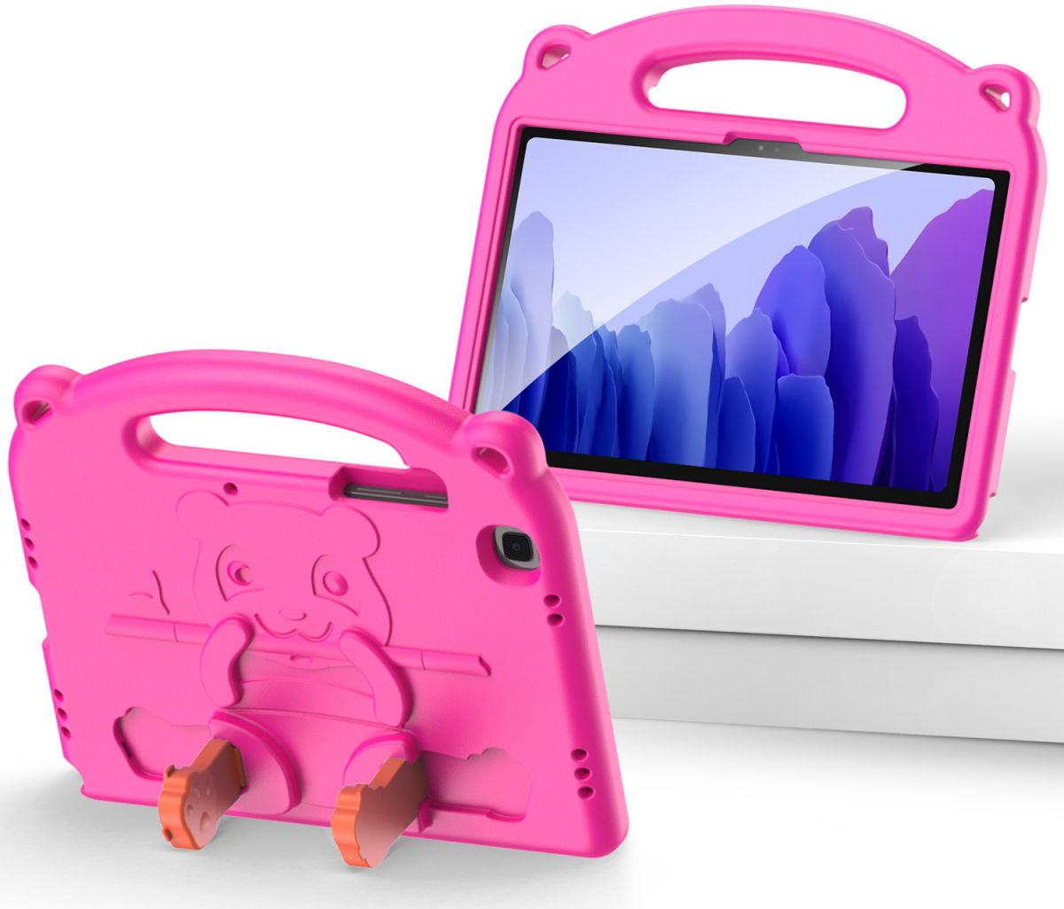 Dux Ducis Panda Samsung Galaxy Tab A7 (2020 / 2022) Tablethoes Roze afbeelding 4