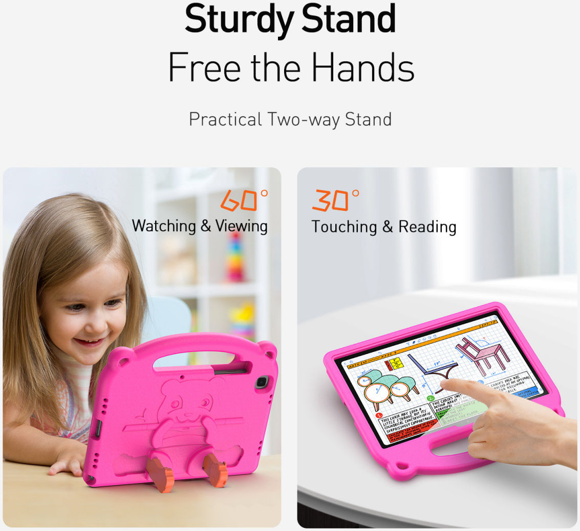 Dux Ducis Panda Samsung Galaxy Tab A7 (2020 / 2022) Tablethoes Roze afbeelding 8