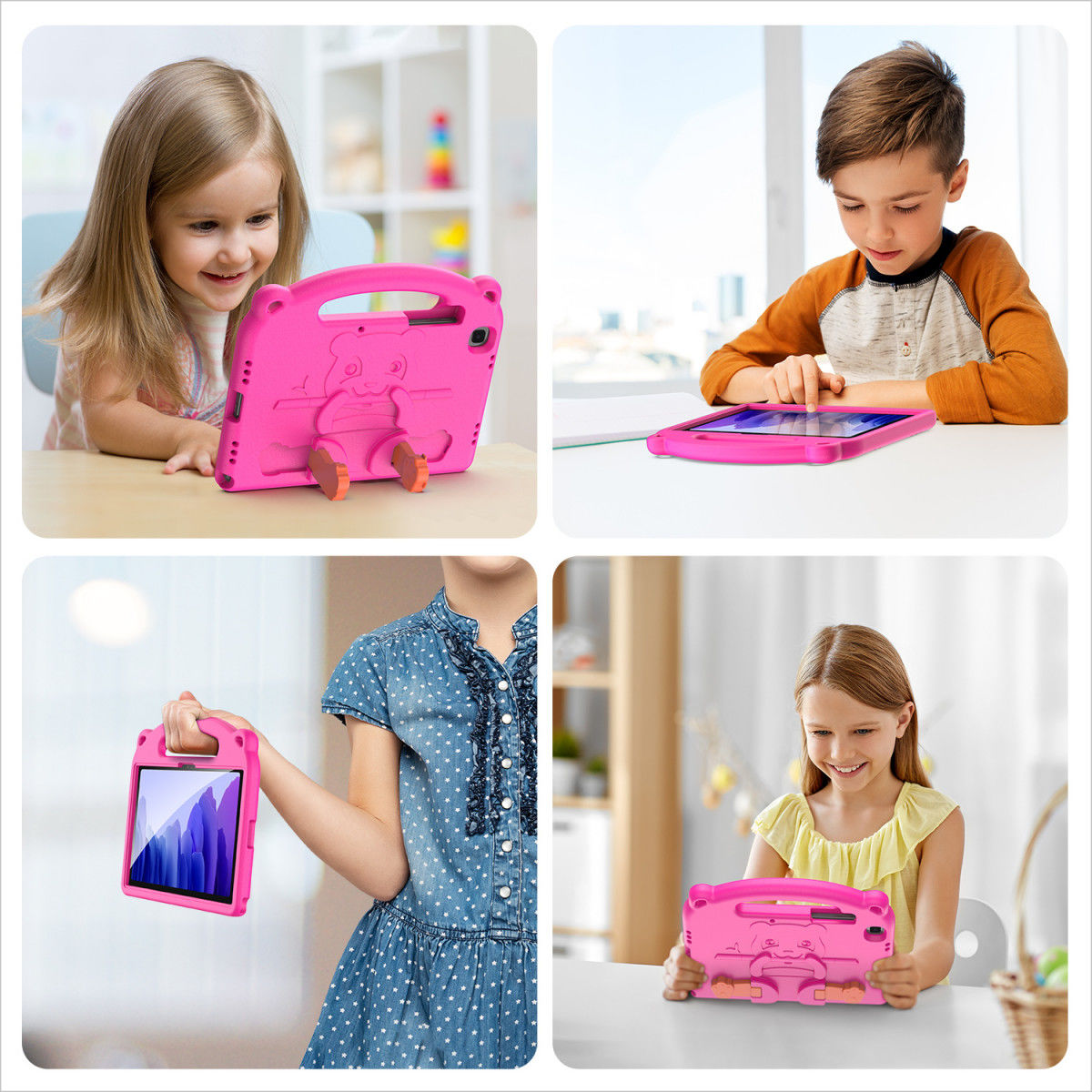 Dux Ducis Panda Samsung Galaxy Tab A7 (2020 / 2022) Tablethoes Roze afbeelding 10