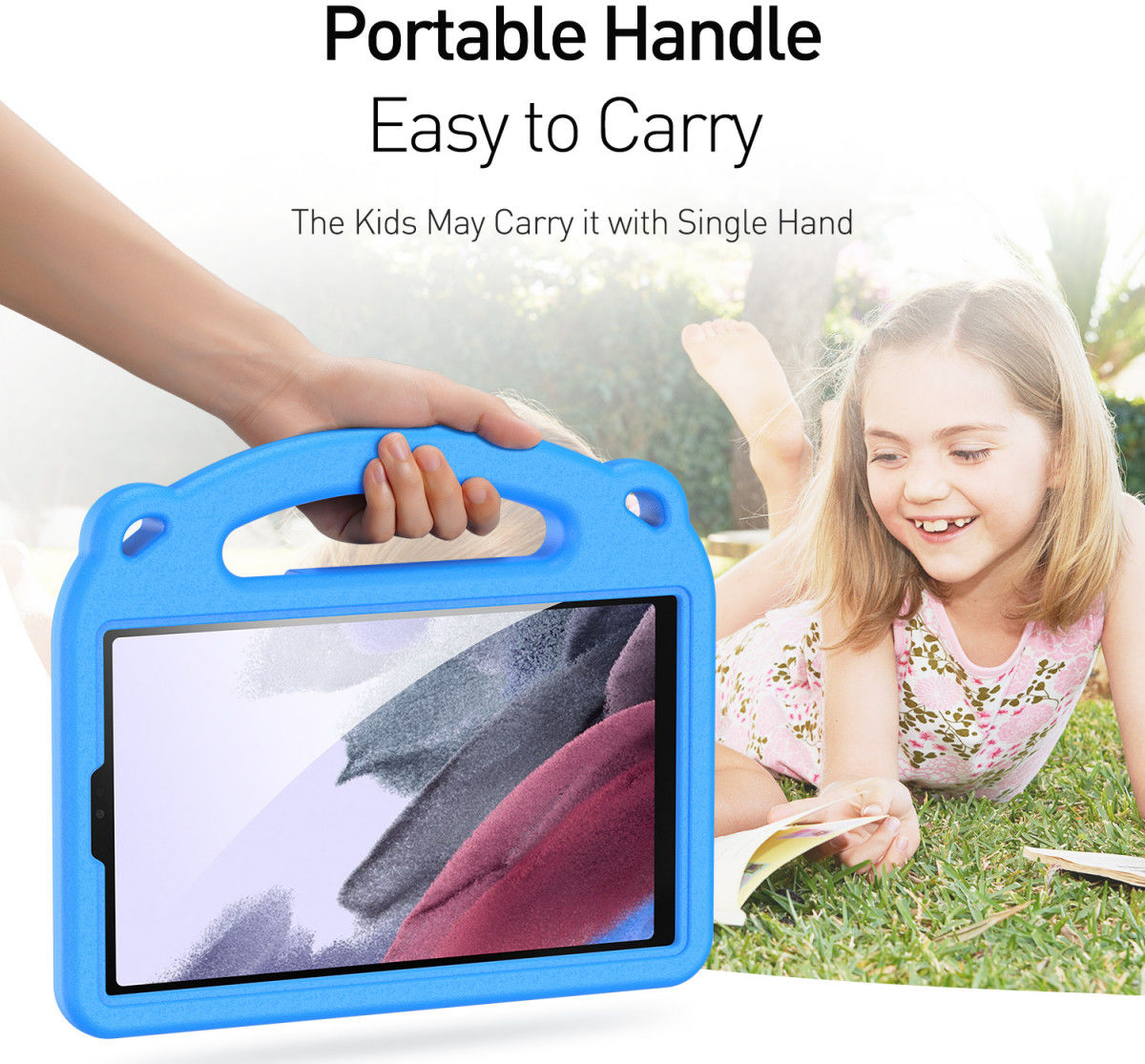 Dux Ducis Panda Samsung Galaxy Tab A7 Lite Kinder Tablethoes Blauw afbeelding 3