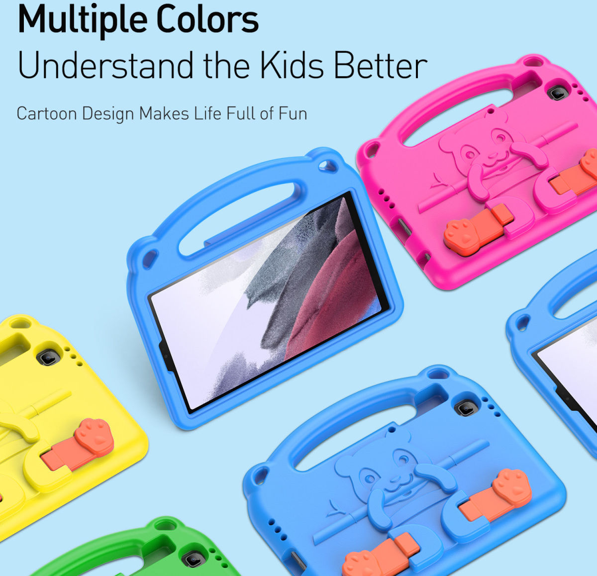 Dux Ducis Panda Samsung Galaxy Tab A7 Lite Kinder Tablethoes Blauw afbeelding 9