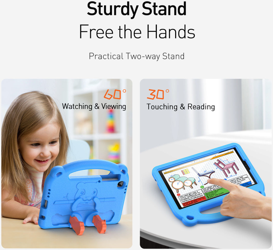 Dux Ducis Panda Samsung Galaxy Tab A7 Lite Kinder Tablethoes Blauw afbeelding 10