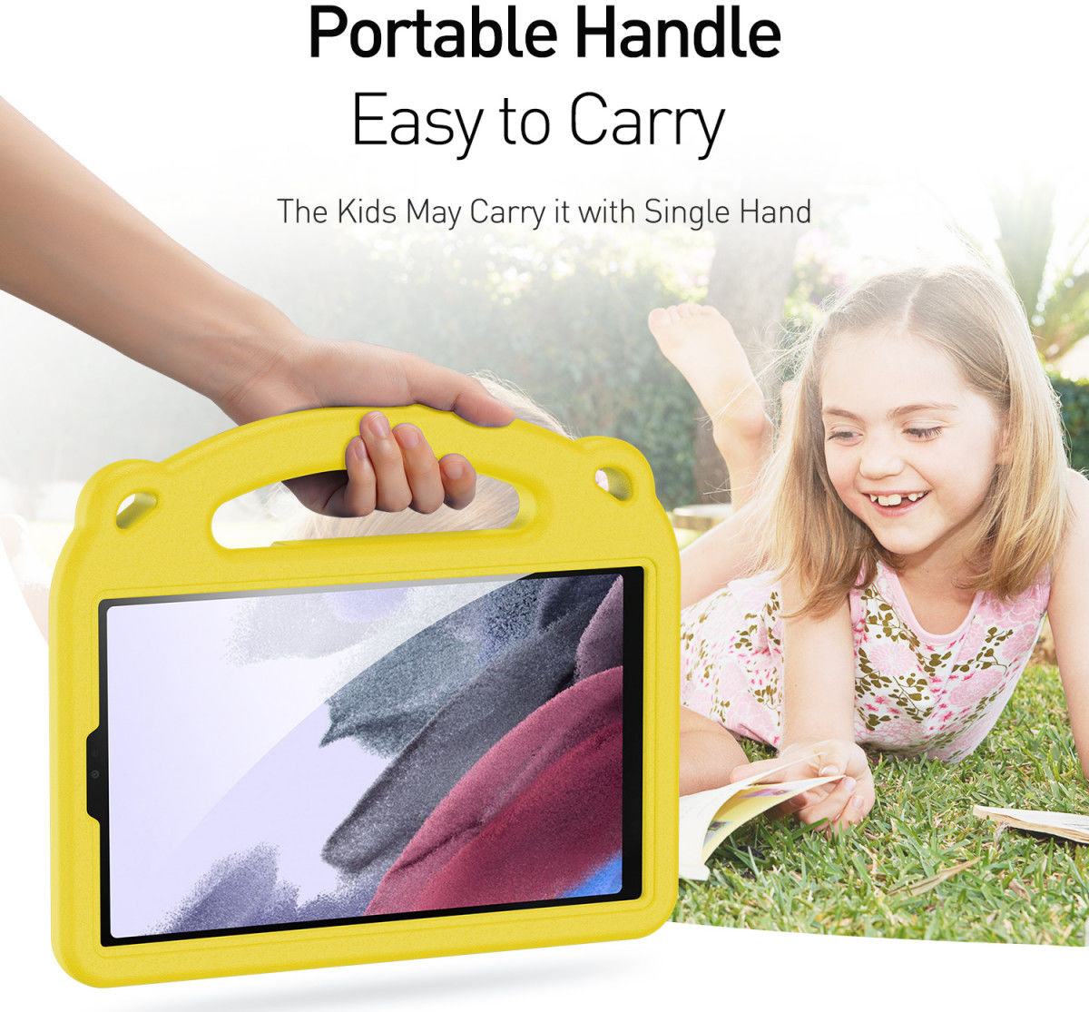 Dux Ducis Panda Samsung Galaxy Tab A7 Lite Kinder Tablethoes Geel afbeelding 5