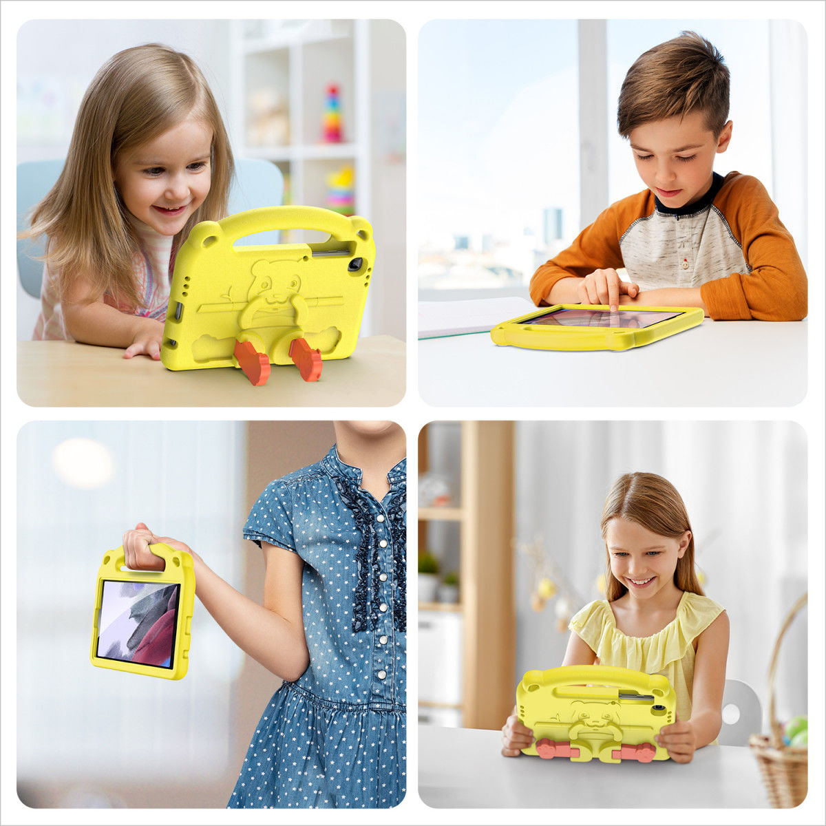 Dux Ducis Panda Samsung Galaxy Tab A7 Lite Kinder Tablethoes Geel afbeelding 10