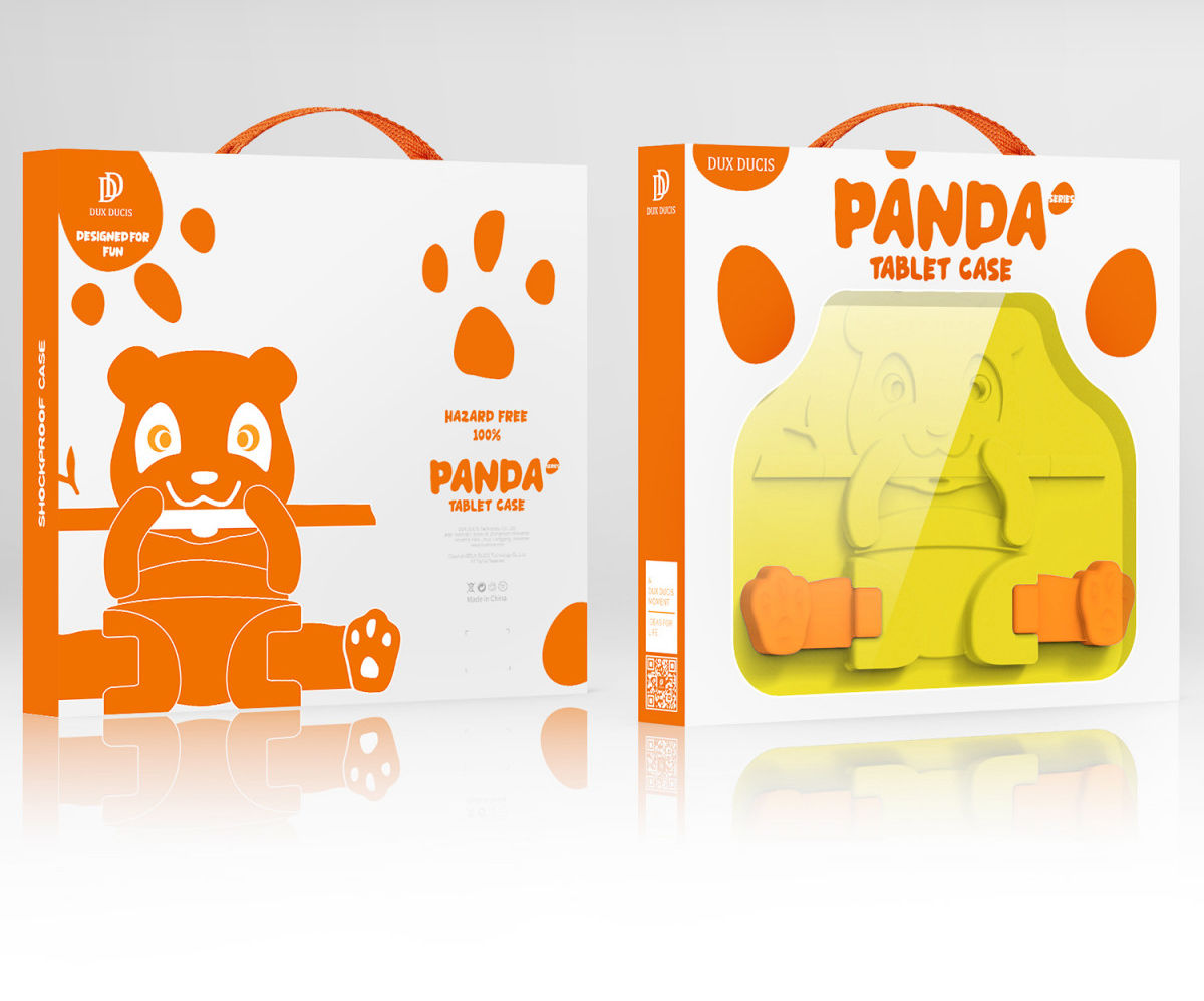 Dux Ducis Panda Samsung Galaxy Tab A7 Lite Kinder Tablethoes Geel afbeelding 11