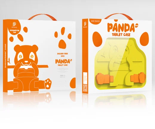 Dux Ducis Panda Samsung Galaxy Tab A7 Lite Kinder Tablethoes Geel afbeelding 11