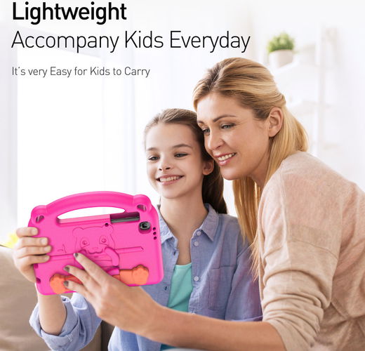 Dux Ducis Panda Samsung Galaxy Tab A7 Lite Kinder Tablethoes Roze afbeelding 6