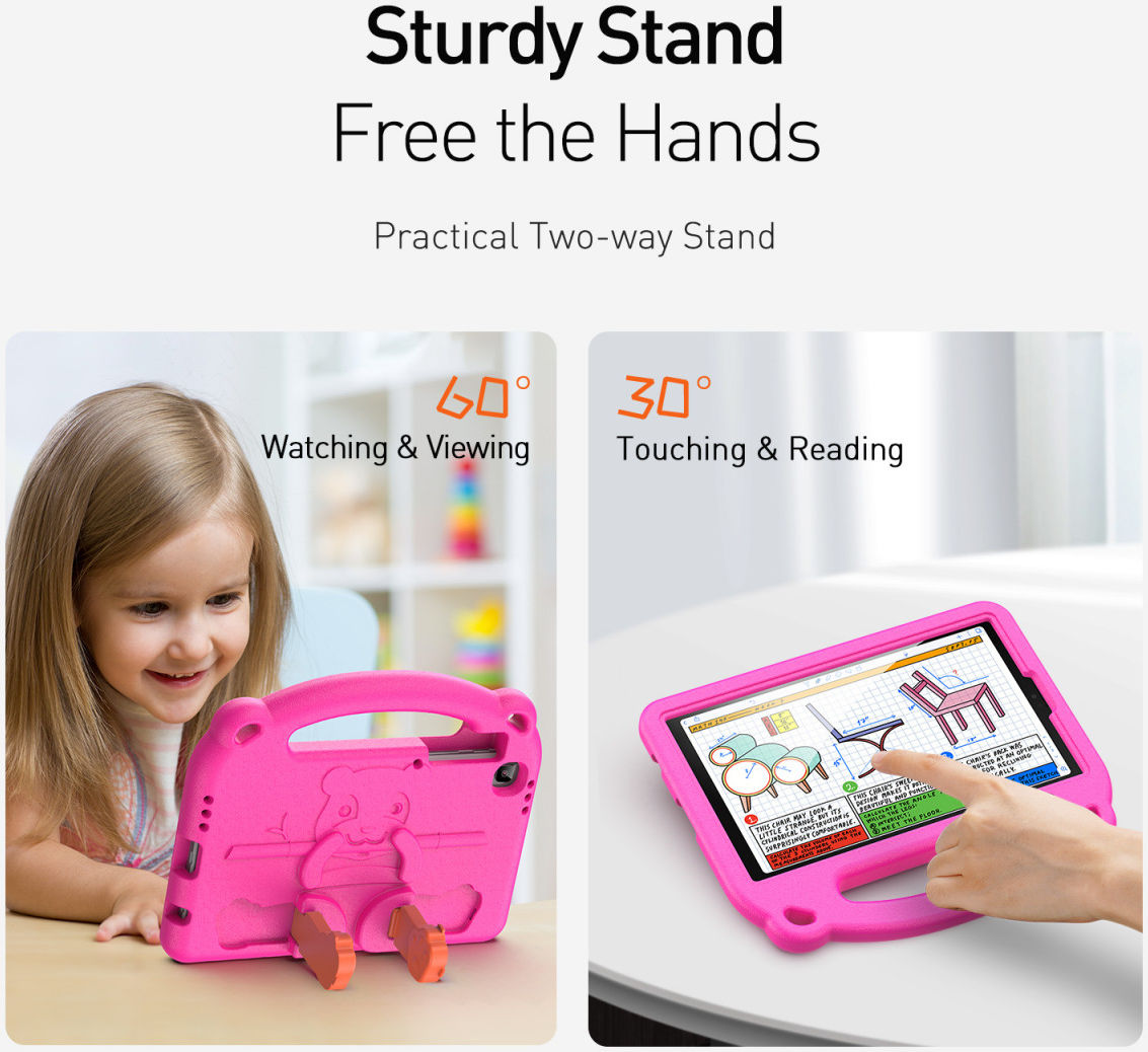 Dux Ducis Panda Samsung Galaxy Tab A7 Lite Kinder Tablethoes Roze afbeelding 9