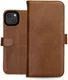 Rosso Deluxe Apple iPhone 13 Hoesje Echt Leer Book Case Bruin afbeelding 12
