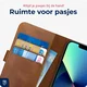 Rosso Deluxe Apple iPhone 13 Hoesje Echt Leer Book Case Bruin afbeelding 6