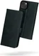 Rosso Deluxe Apple iPhone 13 Hoesje Echt Leer Book Case Zwart afbeelding 2