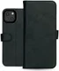 Rosso Deluxe Apple iPhone 13 Hoesje Echt Leer Book Case Zwart afbeelding 12