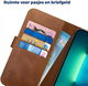 Rosso Deluxe Apple iPhone 13 Pro Max Hoesje Echt Leer Book Case Bruin afbeelding 5