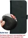 Rosso Deluxe Apple iPhone 13 Pro Max Hoesje Echt Leer Book Case Zwart afbeelding 9