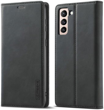 LC.IMEEKE Samsung Galaxy S21 FE Hoesje Portemonnee Book Case Zwart