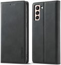LC.IMEEKE Samsung Galaxy S21 FE Hoesje Portemonnee Book Case Zwart