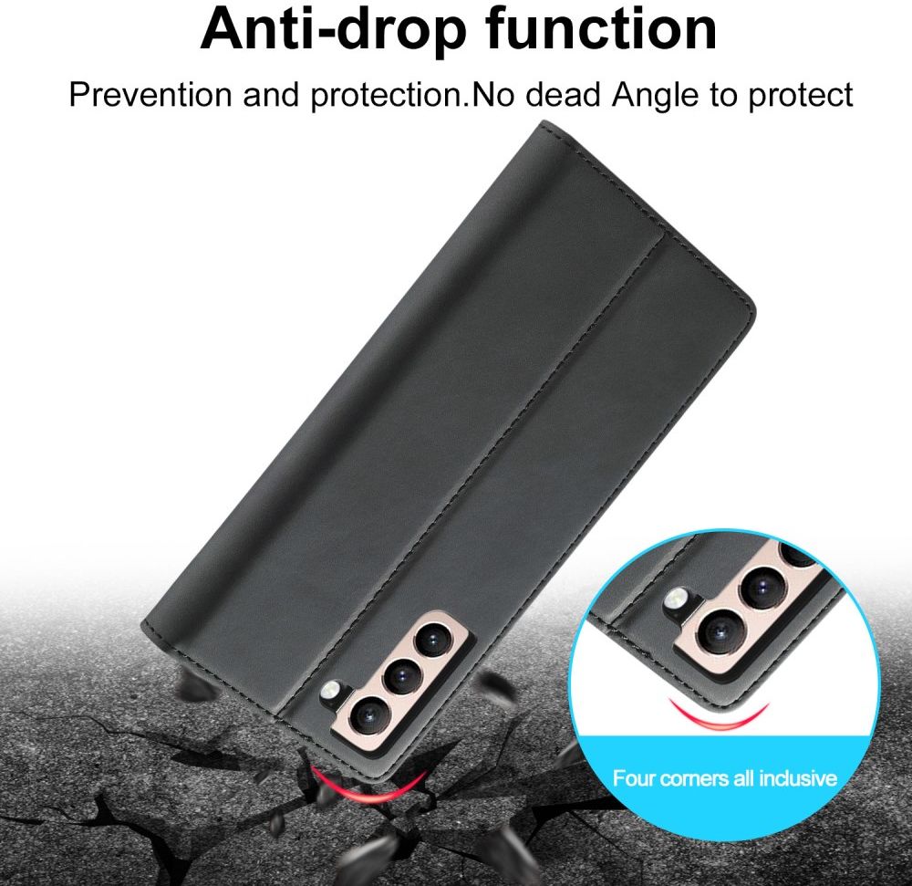 LC.IMEEKE Samsung Galaxy S21 FE Hoesje Portemonnee Book Case Zwart afbeelding 7