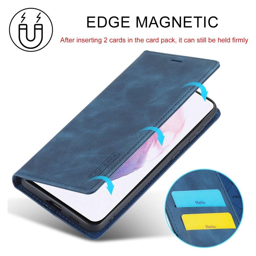 LC.IMEEKE Samsung Galaxy S21 FE Hoesje Portemonnee Book Case Blauw afbeelding 6