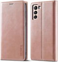LC.IMEEKE Samsung Galaxy S21 FE Hoesje Portemonnee Book Case Roze