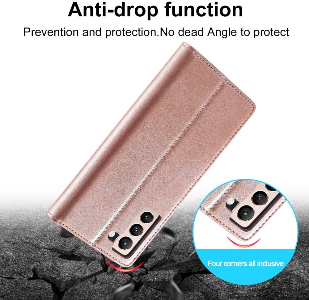 LC.IMEEKE Samsung Galaxy S21 FE Hoesje Portemonnee Book Case Roze afbeelding 7