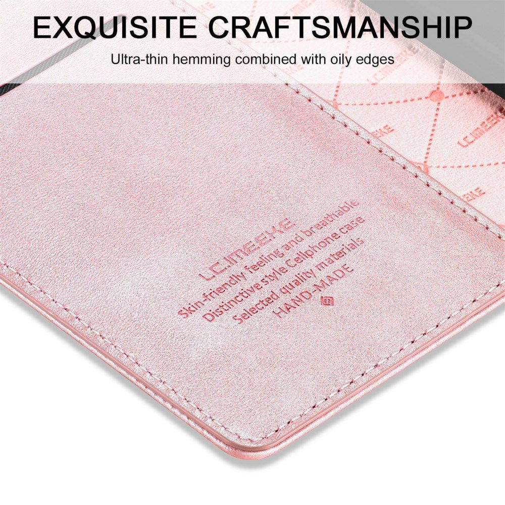 LC.IMEEKE Samsung Galaxy S21 FE Hoesje Portemonnee Book Case Roze afbeelding 9