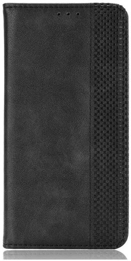 Samsung Galaxy S21 FE Hoesje Vintage Portemonnee Book Case Zwart afbeelding 3