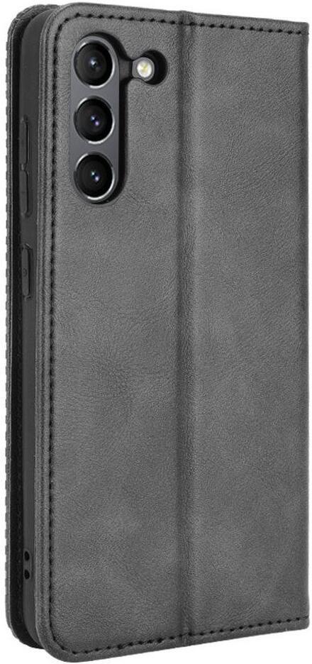 Samsung Galaxy S21 FE Hoesje Vintage Portemonnee Book Case Zwart afbeelding 4