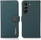 Samsung Galaxy S21 FE Hoesje RFID Portemonnee Bookcase Echt Leer Groen afbeelding 4