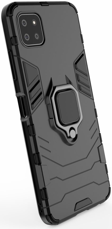 Samsung Galaxy A22 5G Shockproof Hybride Backcover Met Kickstand Zwart afbeelding 6