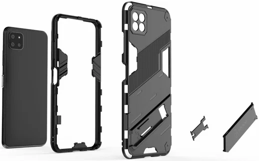 Samsung Galaxy A22 5G Hybride Hoesje met Kickstand Groen afbeelding 5