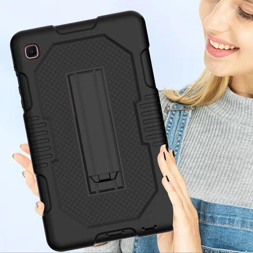 Samsung Galaxy Tab A7 Lite Hybride Hoes met Kickstand Zwart afbeelding 5