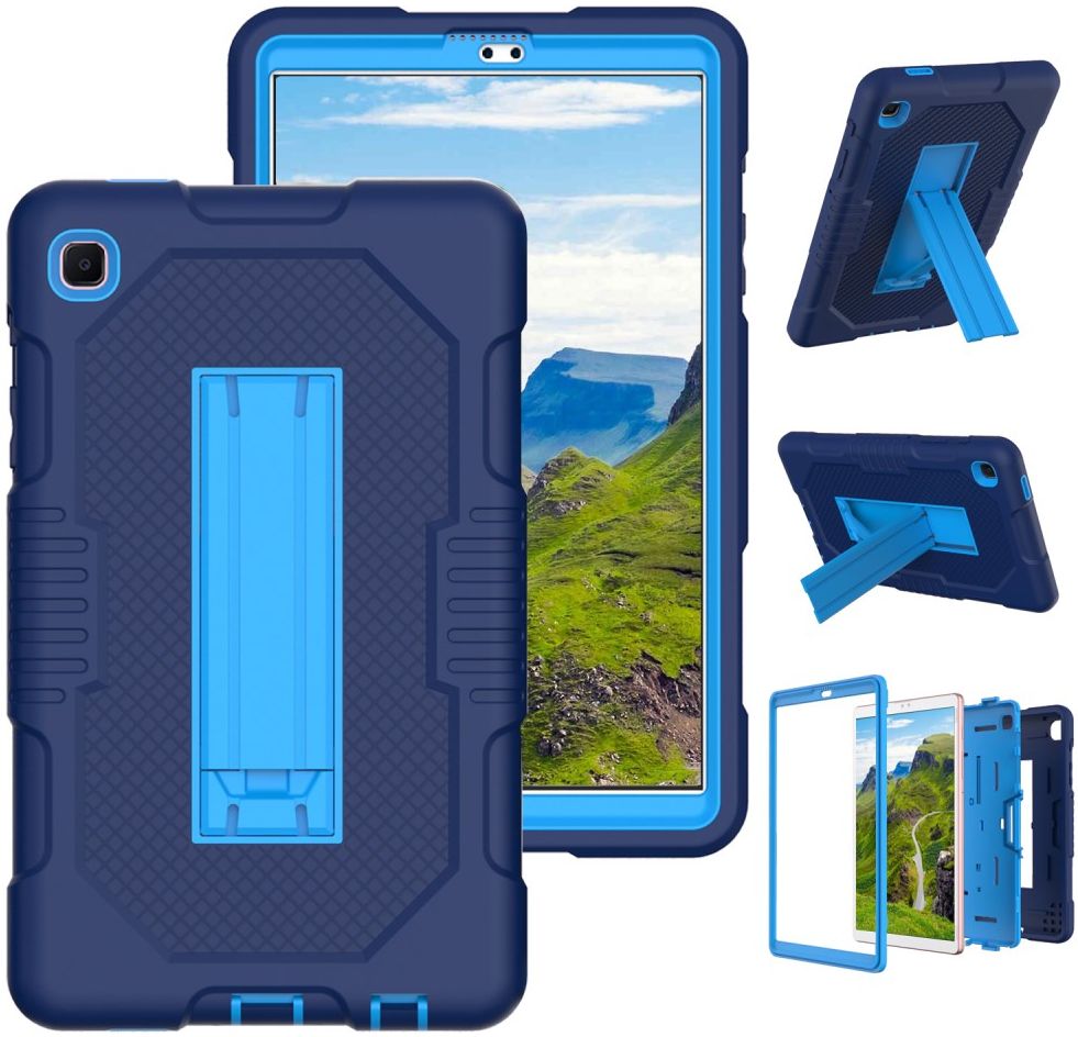 Samsung Galaxy Tab A7 Lite Hybride Hoes met Kickstand Blauw afbeelding 3
