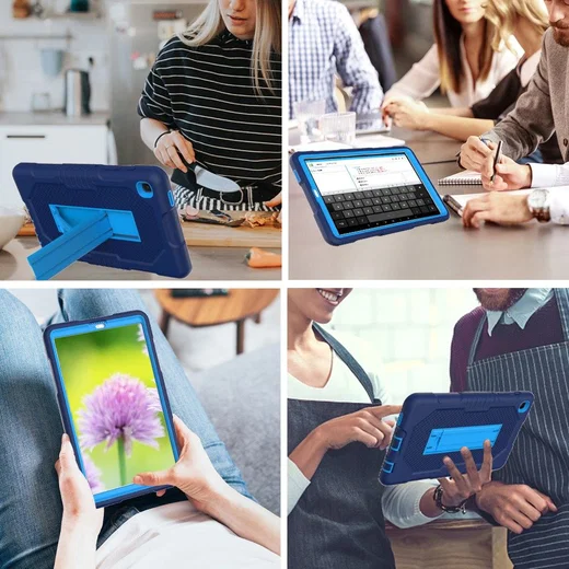 Samsung Galaxy Tab A7 Lite Hybride Hoes met Kickstand Blauw afbeelding 6