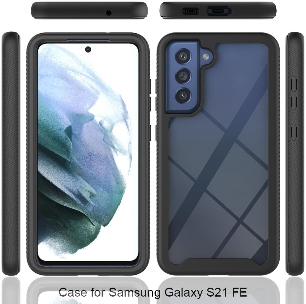 Samsung Galaxy S21 FE Hoesje Volledig Schokbestendig Cover Zwart afbeelding 7