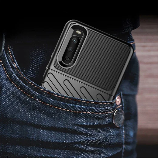 Sony Xperia 10 III Thunder Series Hoesje Back Cover TPU Groen afbeelding 5