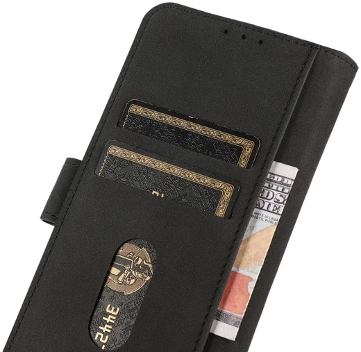 KHAZNEH Sony Xperia 5 III Hoesje Retro Book Case met Stand Zwart afbeelding 5