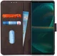 KHAZNEH Sony Xperia 5 III Hoesje Retro Book Case met Stand Bruin afbeelding 1