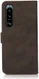 KHAZNEH Sony Xperia 5 III Hoesje Retro Book Case met Stand Bruin afbeelding 7