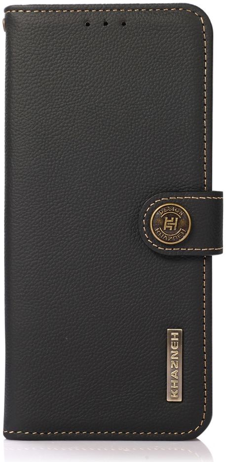 Sony Xperia 5 III Hoesje RFID Portemonnee Book Case Echt Leer Zwart afbeelding 2