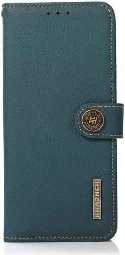 Sony Xperia 5 III Hoesje RFID Portemonnee Book Case Echt Leer Groen afbeelding 6