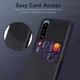 Sony Xperia 5 III Hoesje Back Cover met Kaarthouder Zwart afbeelding 2