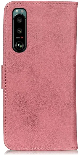 KHAZNEH Sony Xperia 5 III Hoesje Portemonnee Book Case Kunstleer Roze afbeelding 3
