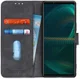 KHAZNEH Sony Xperia 5 III Hoesje Retro Wallet Book Case Zwart afbeelding 1