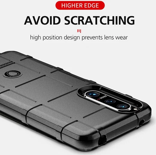 Sony Xperia 5 III Hoesje Shock Proof Rugged Shield Back Cover Blauw afbeelding 3