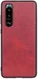 Sony Xperia 5 III Hoesje Back Cover Echt Leer Rood afbeelding 1